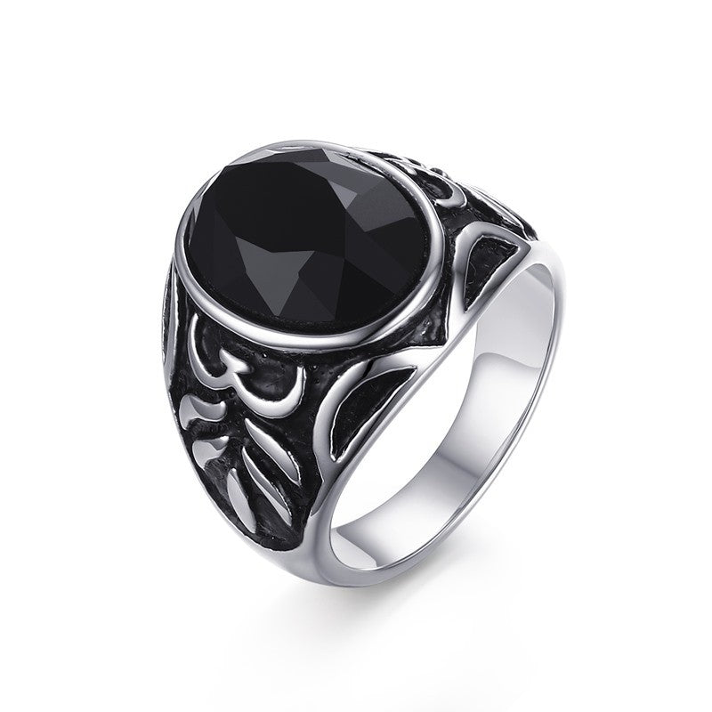 BAGUE HOMME - PIERRE NOIR ONYX