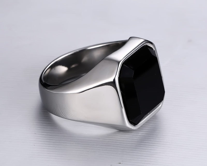 BAGUE HOMME - PIERRE NOIR ONYX