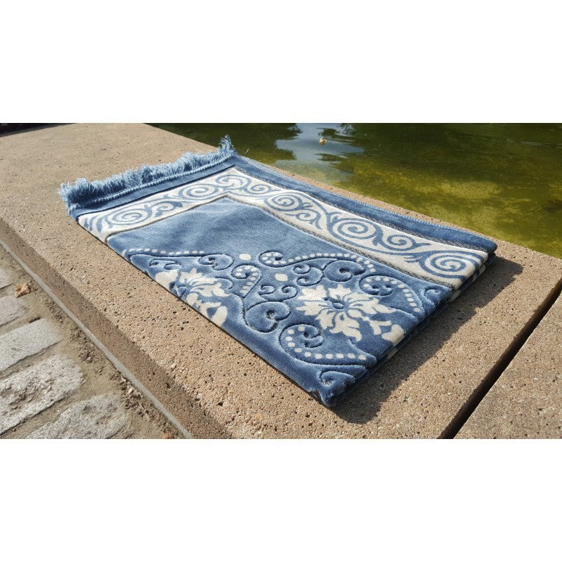 TAPIS DE PRIERE - LUXE MOTIF - BLEU CIEL