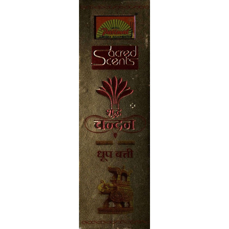 Encens Indien Naturel Au Bois De Santal Pur, 18 Bâtonnets (50g), De Parimal