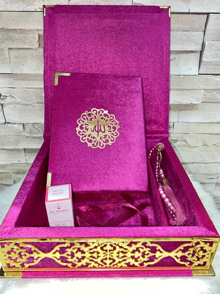 COFFRET CADEAU CORAN LUXE + MUSC+ SABHA