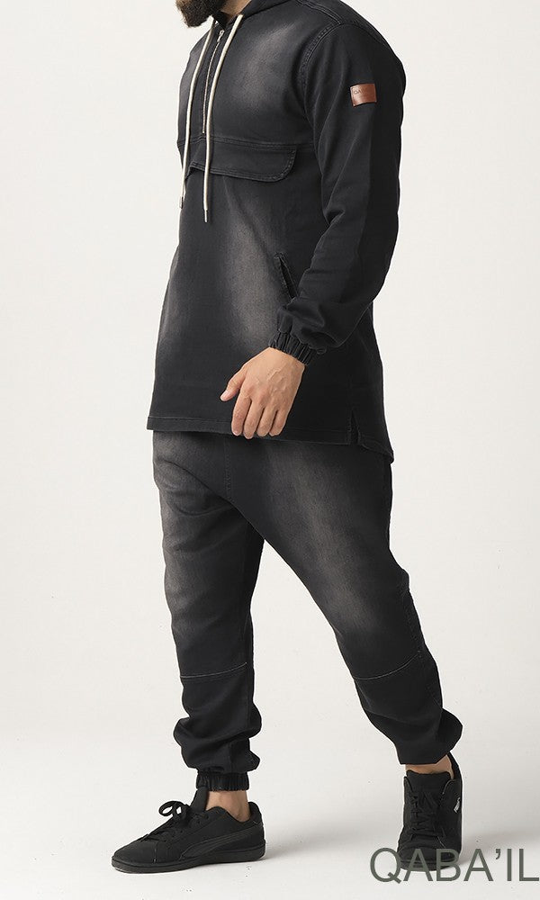 SWEAT JEAN STRETCH - KAMERON QABA'IL - NOIR