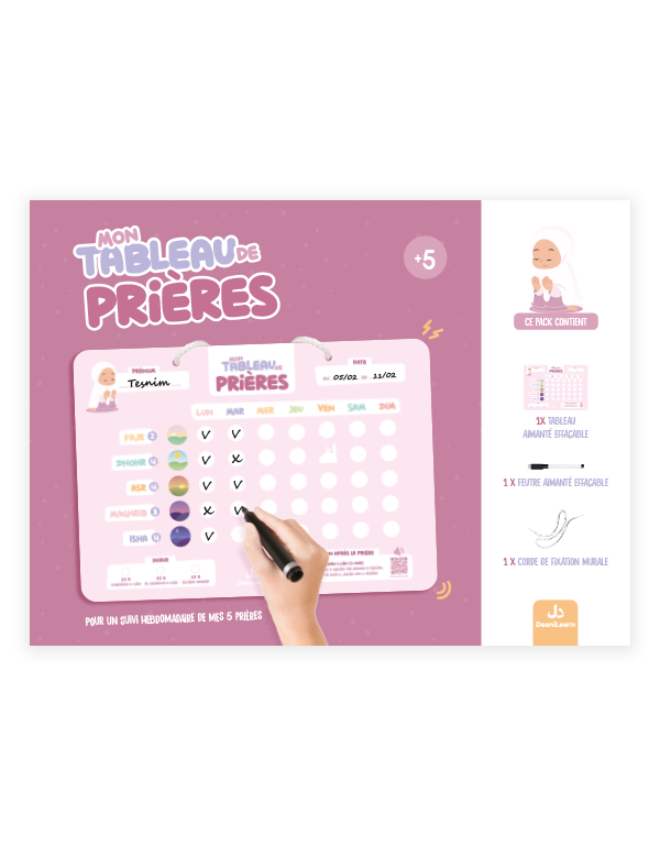 Tableau de prière - Fille / Garçon