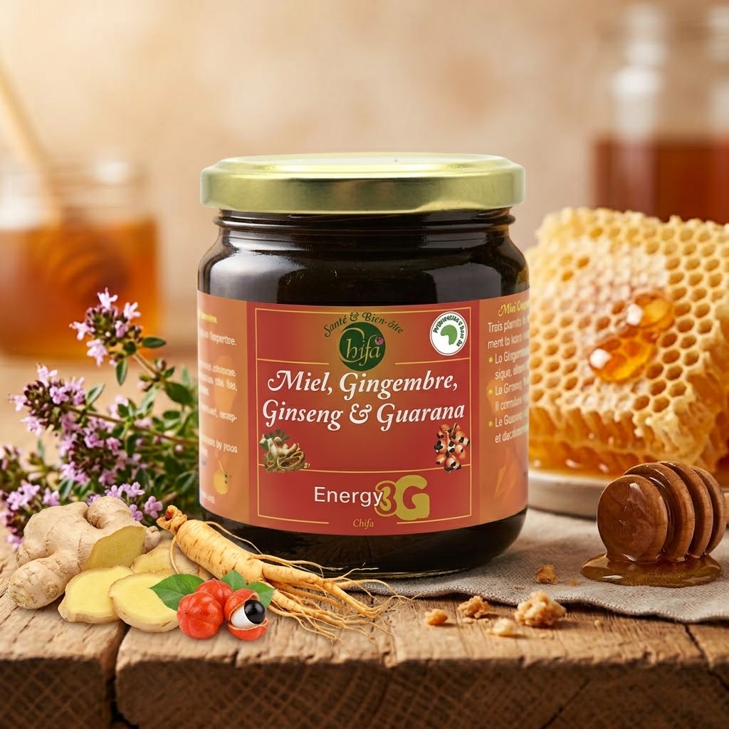 Miel Gingembre, Ginseng & Guarana 3G